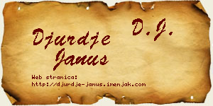 Đurđe Janus vizit kartica